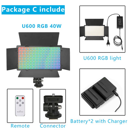 U800 RGB LED Photo Studio Light – Video Recording Panel Lamp for YouTube, TikTok & Live Streaming
