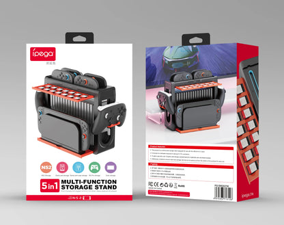 IPEGA PG-SW2027W Switch 2 Organizer Station — Display Holder for Nintendo Switch, Holds 4 Joy-Cons & 2 Pro Controllers