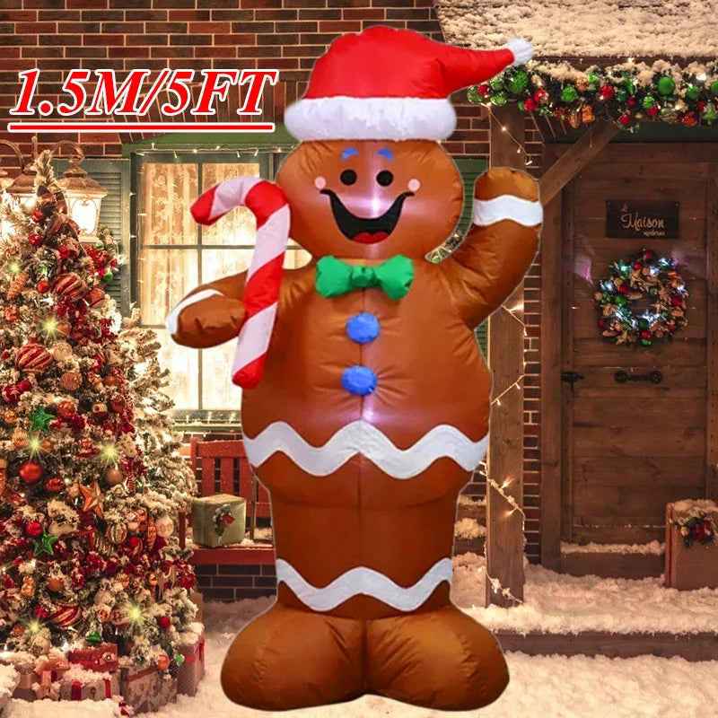 Christmas Inflatable Decoration – LED Light Toy Ornament for Xmas Party, New Year, Indoor and Outdoor Garden Decor
