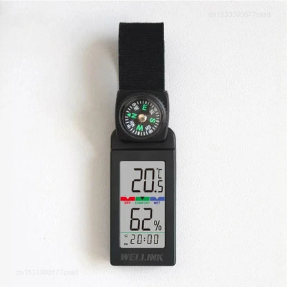 Mini LCD Thermometer & Hygrometer - Portable Temperature & Humidity Meter for Camping, Hiking, Vehicle & Indoor Use