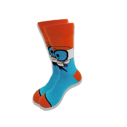 Cartoon Animation Fashion Socks for Men & Women – Autumn Winter Street Style Trendy Casual Combed Cotton Socks