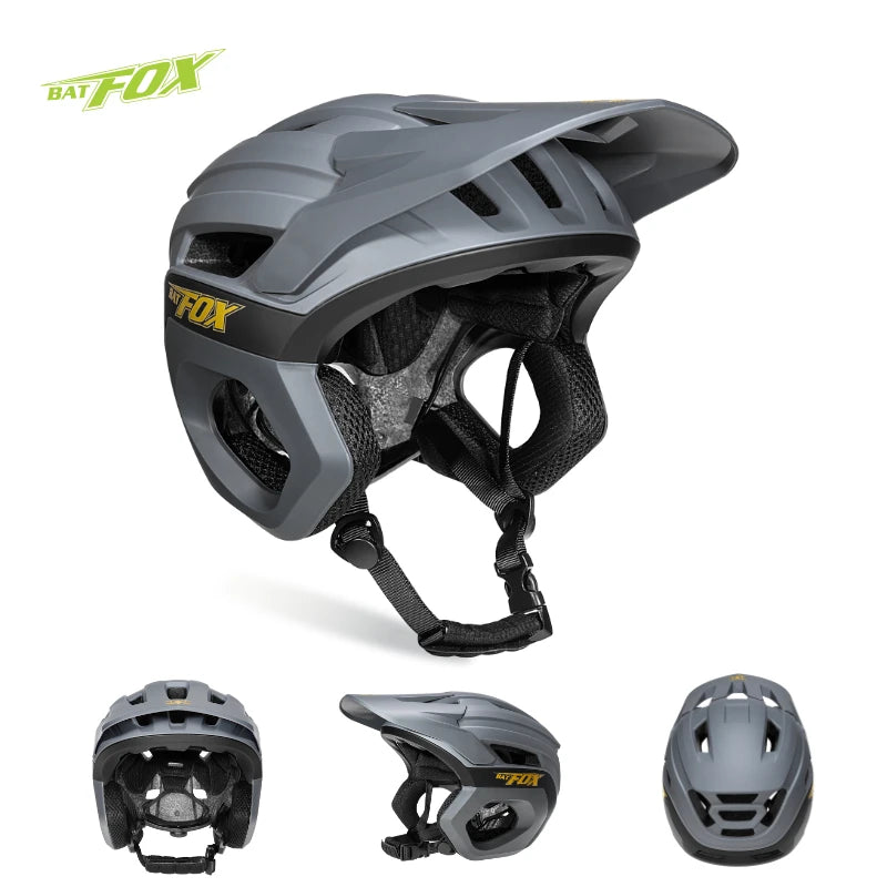 BATFOX 3/4 Cycling Helmet – Off-Road MTB Road Bike Helmet for Men & Women, Three-Quarters Protective Safety Gear for Outdoor Sports Riding
