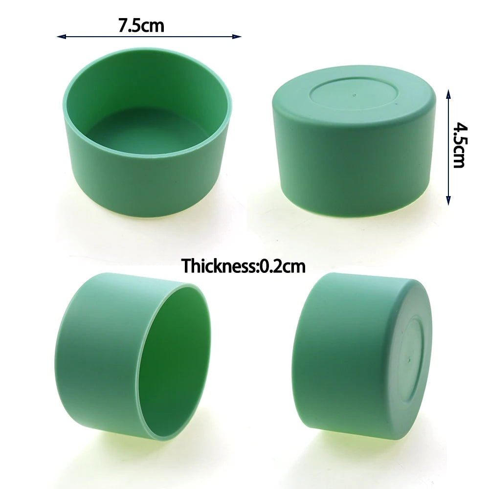 For Better Life , 7.5cm Soft Silicone Cup Bottom Protector Sleeve - Anti-Damage Accessory for Glass Water & Tea Bottles
