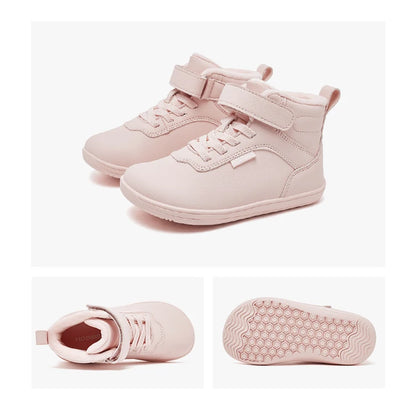 HOBIBEAR Kids Winter Shoes – Wide Toe Box Faux Fur Lined Ankle Sneakers for Boys & Girls