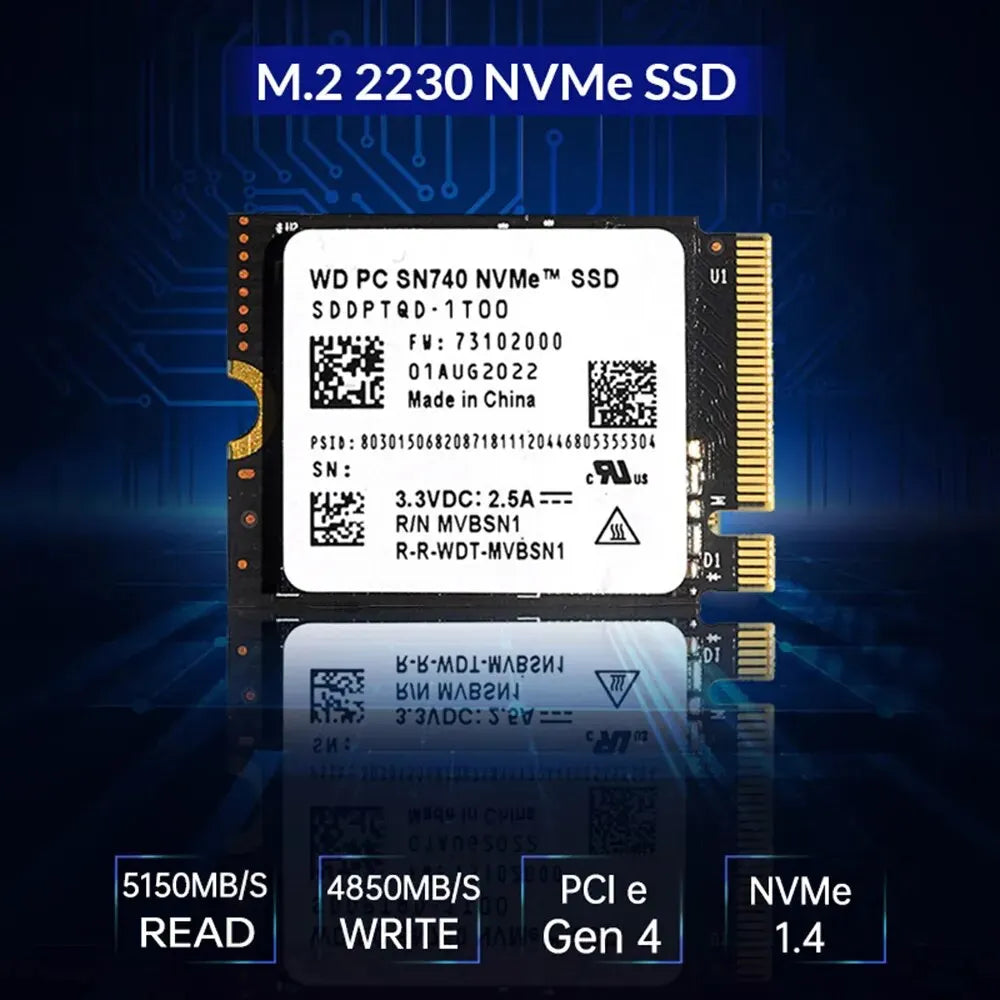 Western Digital WD SN740 2TB/1TB SSD – M.2 2230 Gen4 PCIe 4.0 NVMe Solid State Drive for Steam Deck & Microsoft Surface Pro X