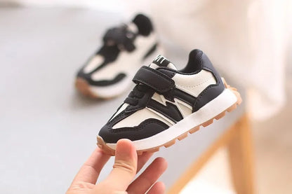 New Kids Sports Shoes - Non-Slip Breathable Lace-Up & Hook and Loop Casual Sneakers, Lightweight Soft Sole