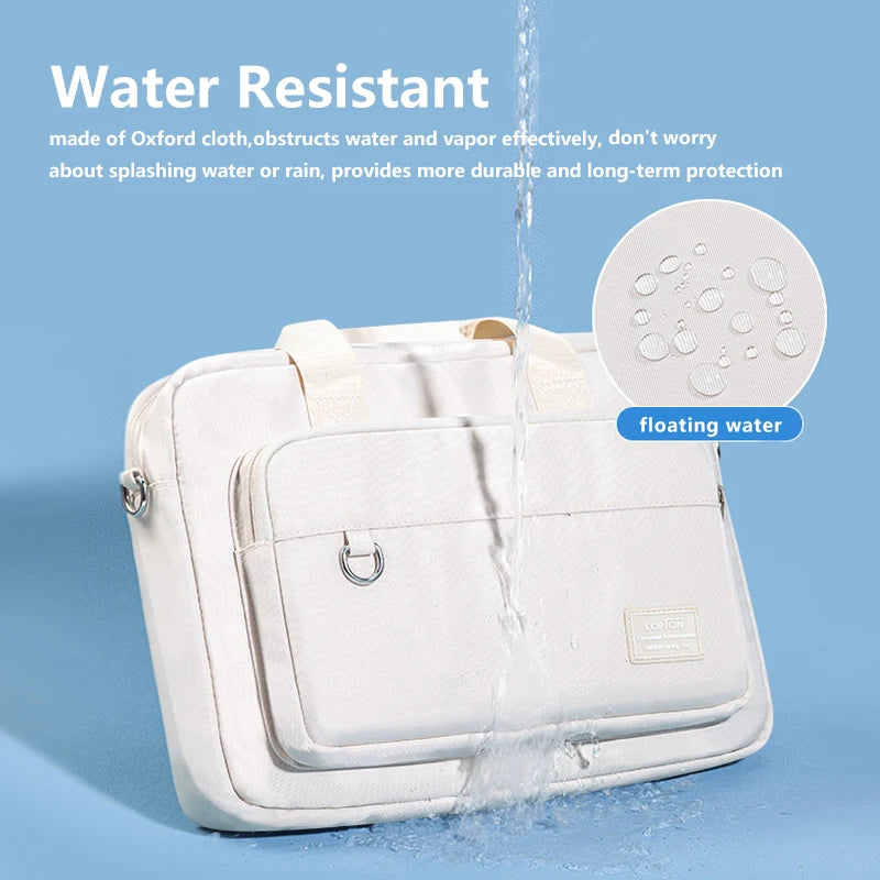 Shockproof Laptop Shoulder Bag for 13.3 15.6 inch Macbook Air, M1, M2, 2023 Pro, 16, 14 inch Huawei, Dell, Lenovo, HP - Messenger Handbag