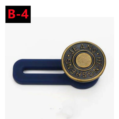 Adjustable Metal Button Extender for Jeans & Pants – Retractable Waistband Expander (1/5/10PCS Sewing Free)