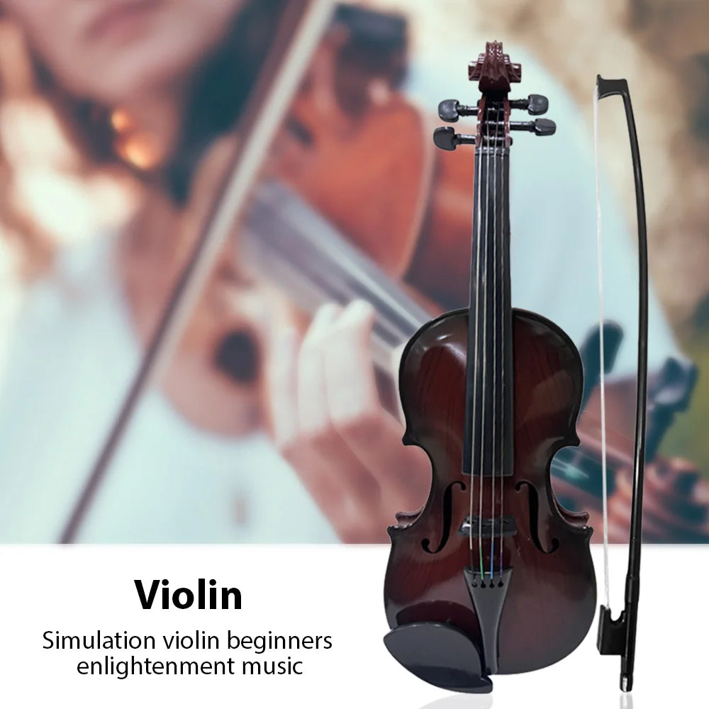 Simulated Violin Practice Kit - Beginner Musical Instrument with Exquisite Design for Learning, Performance & Gifts