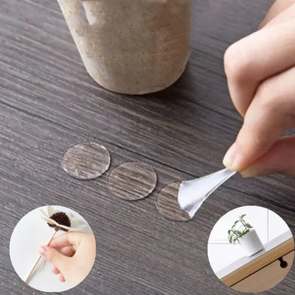 100Pcs Round Double-Sided Acrylic Adhesive Tape Dots - Strong Sticky Fasteners for DIY Crafts, Scrapbooking & Mounting