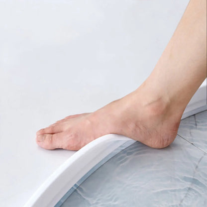 Flexible Silicone Shower Water Stopper - Waterproof Bathroom Barrier Strip for Door Bottom Sealing and Wet-Dry Separation