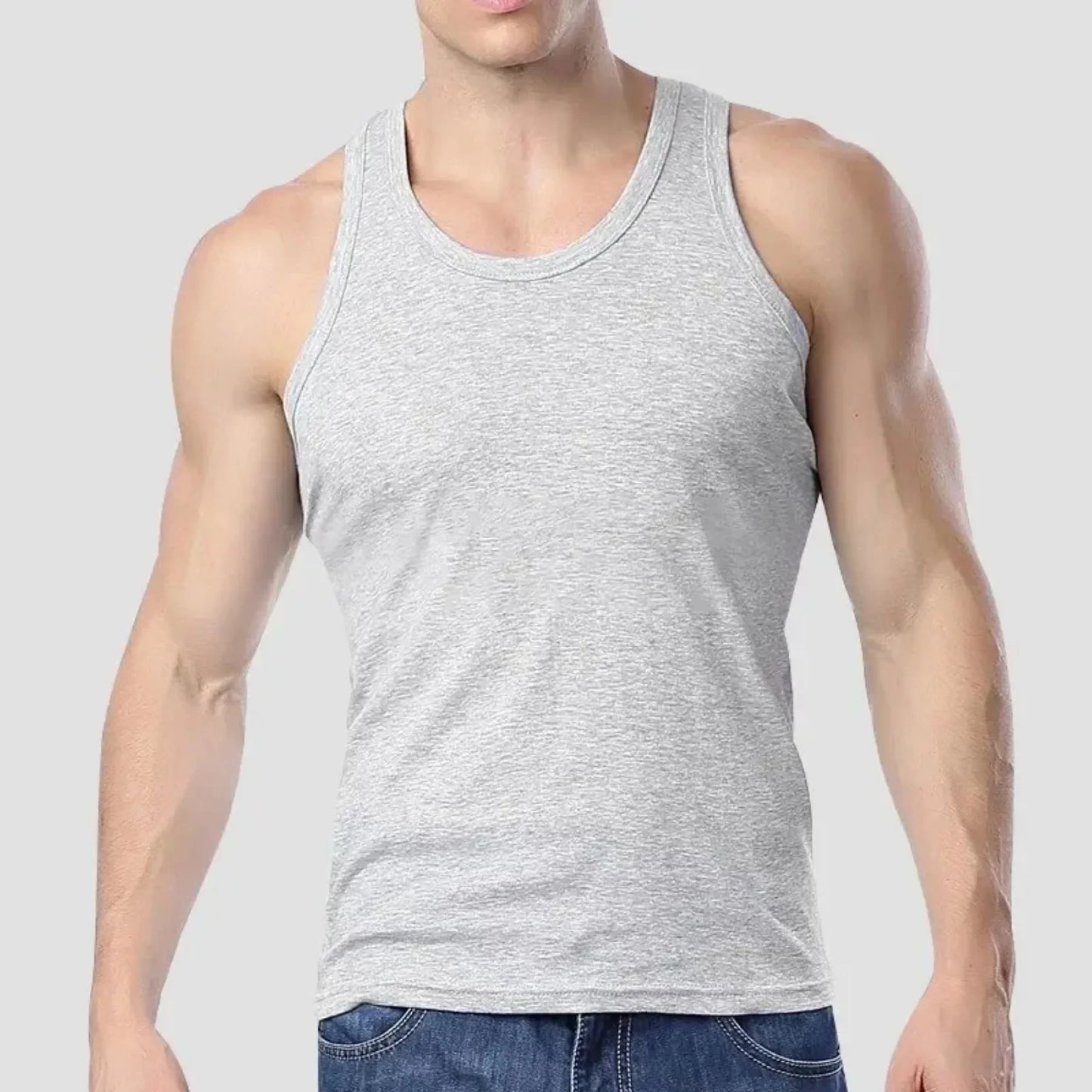 Men’s Summer Lightweight Cotton Vest 2025 – Breathable Quick Dry Sports & Casual Tight Fit Tank Top for Outdoor & Home Wear