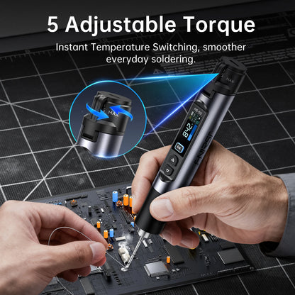 FNIRSI HS-03 Wireless Soldering Iron - Rechargeable 10W Portable Soldering Kit