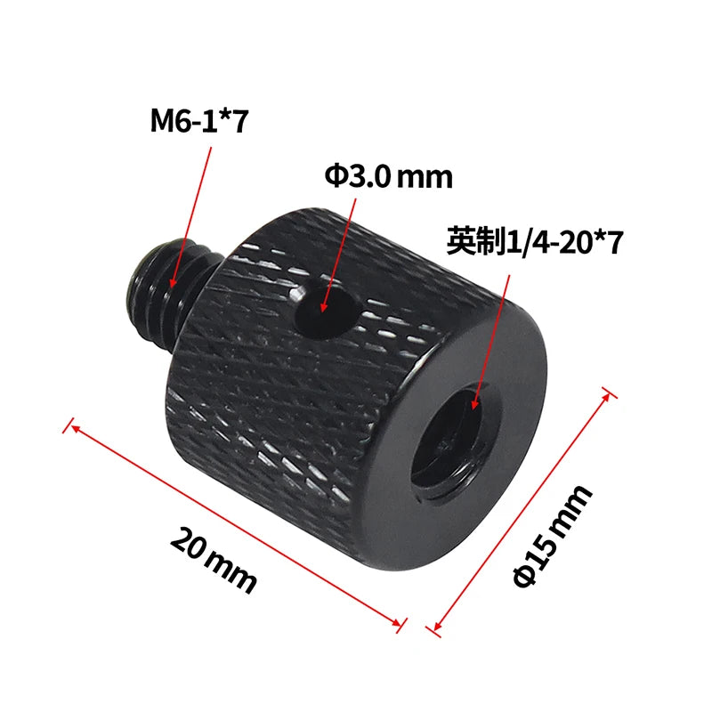 Reinforced Camera Screw Adapter - 1/4 to 3/8 Inch Male Female Thread Converter for Tripod Monopod Ball Head Light Bike Mount