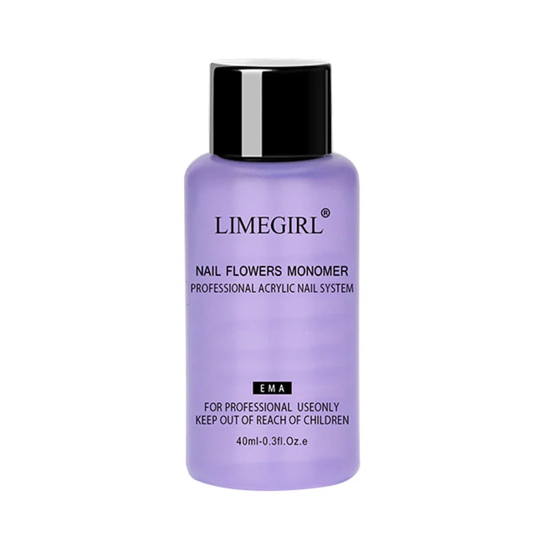 Limegirl Large Capacity Nail Acrylic Liquid Monomer - 40/70/120/240ml for DIY Nail Art, Acrylic Powder & Manicure