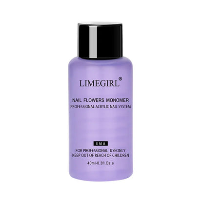 Limegirl Large Capacity Nail Acrylic Liquid Monomer - 40/70/120/240ml for DIY Nail Art, Acrylic Powder & Manicure
