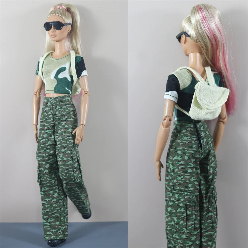 1:6 Scale Doll Clothes – Camouflage Outfit for 11.5-inch (30cm) Dolls, Many Styles, Gift for Girls