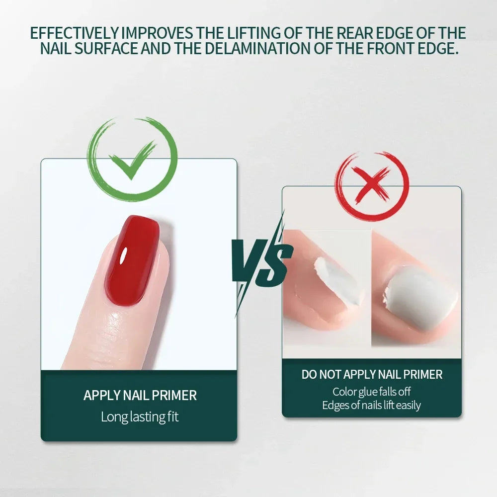 Nailpop Nail Dehydrator & Primer — Acid-Free Natural Nail Prep for Acrylic & UV Gel, Fast Dry Superior Bonding Set