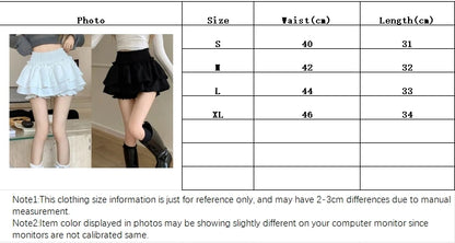 Women’s Cute Sexy Mini Skirt — Balletcore Elastic High Waist Ruffle Patchwork Lolita Skirt, Short Korean Sweet Y2K Fashion