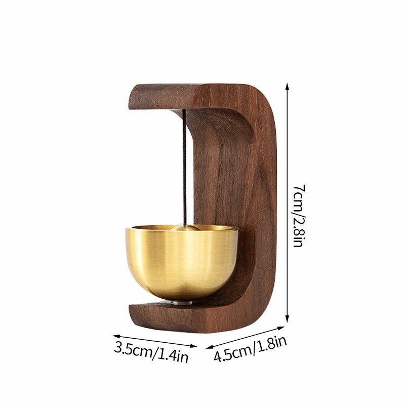 Wooden Landscape Door Bell – Magnetic Wind Chime for Home Entrance Alert & Decor
