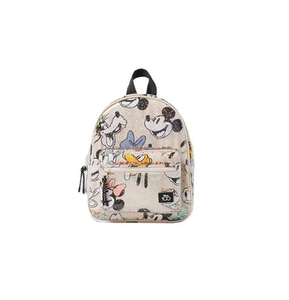Disney Mickey Mouse Print Girls Backpack - Cute Cartoon Mini Backpack for Girls' Travel & Storage
