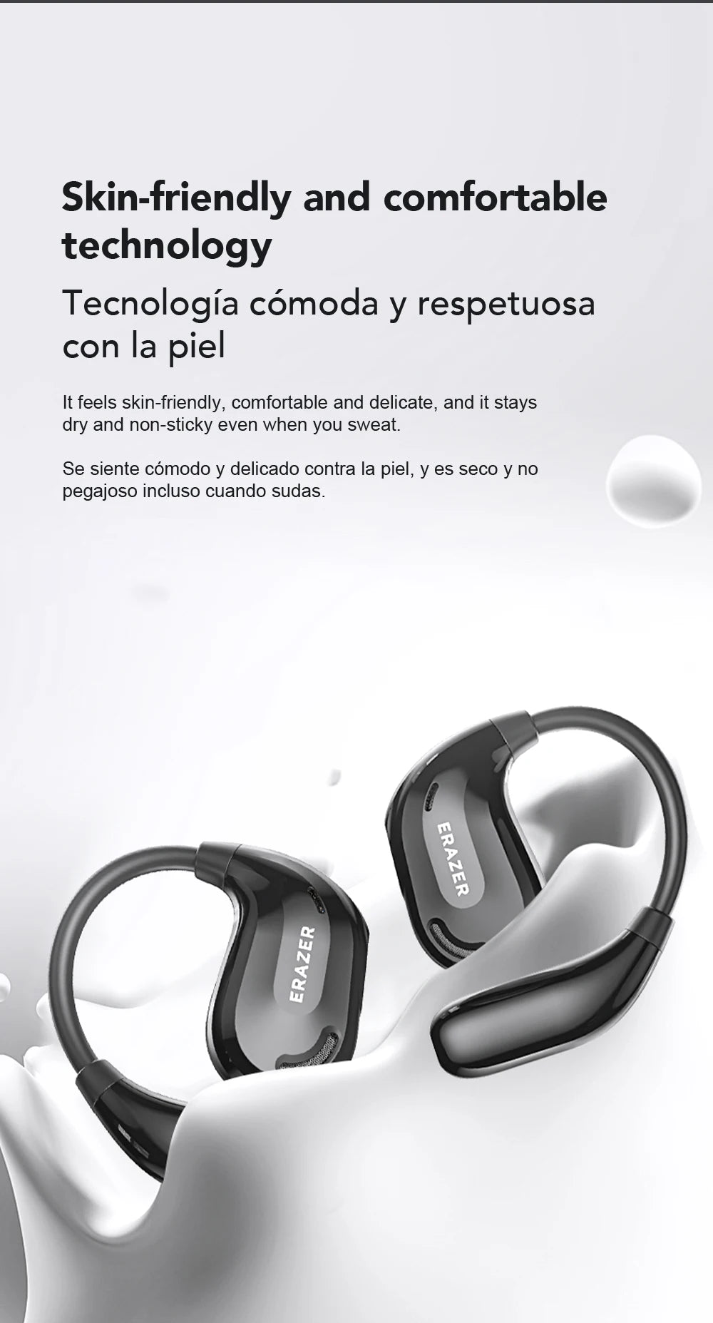 ERAZER XT66PRO Bluetooth Earphones – ASMR Headsets, DIY App, AI Translator, Wireless Earbuds with 13-Hour Battery Life & Display