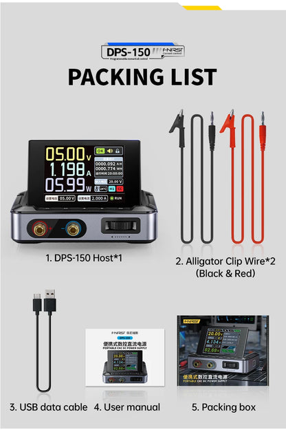 FNIRSI DPS-150 Mini Laboratory DC Power Supply — Adjustable 30V 5A Digital Display CNC Regulator