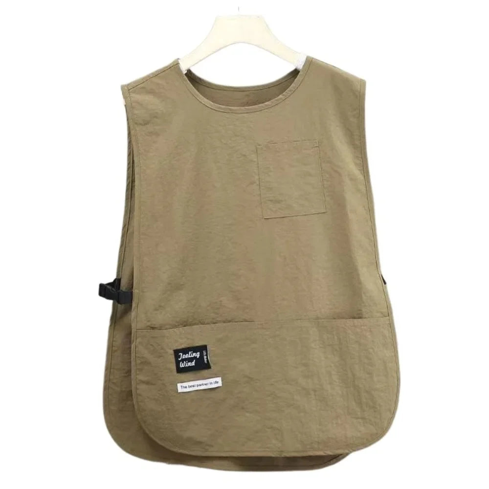 Waterproof Nylon Vest Apron - Breathable, Stain-Resistant Sleeved Kitchen Apron for Cooking, Cleaning & Household Tasks