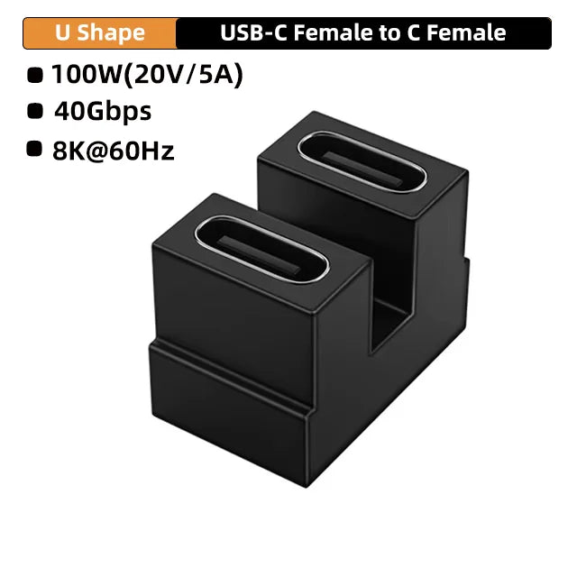 USB-C 4K OTG Adapter - 100W Fast Charging 40Gbps Data Transfer Extension Connector