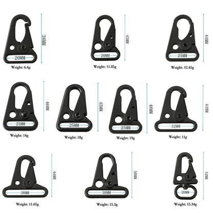 Aluminum Eagle Hook Carabiner Buckle – 10 Sizes Outdoor Climbing Strap Clip Tool