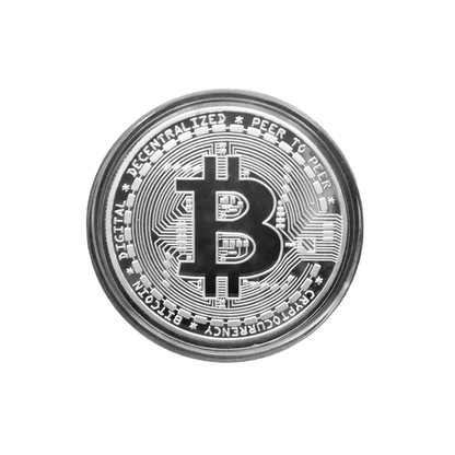 Casascius Bitcoin Commemorative Coin – Gold Plated BTC Metal Collector’s Edition with Protective Case