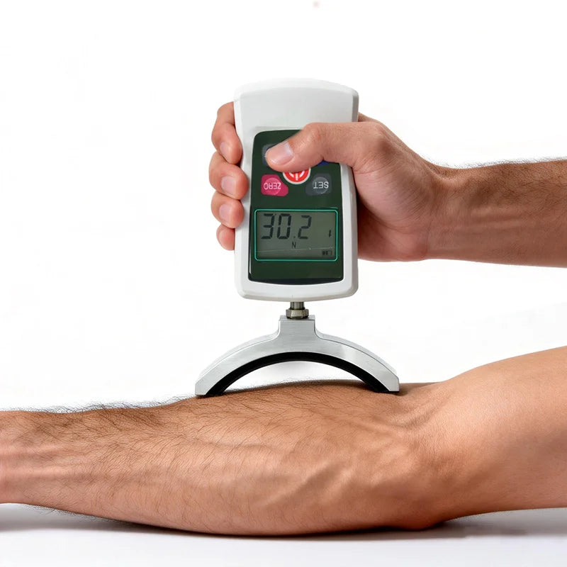 ALIYIQI 500N Digital Force Gauge - Handheld Push Pull Dynamometer for Muscle Strength Testing Sports & Rehabilitation