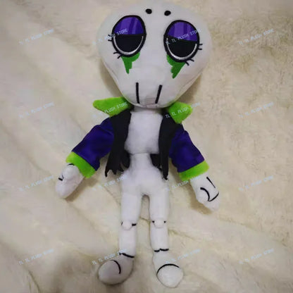 Dandy's World Halloween Plush Toy – Pumpkin Gourdy & White Bones Ribecca Eclipse, Soft Stuffed Toy for Kids & Game Fans Gift
