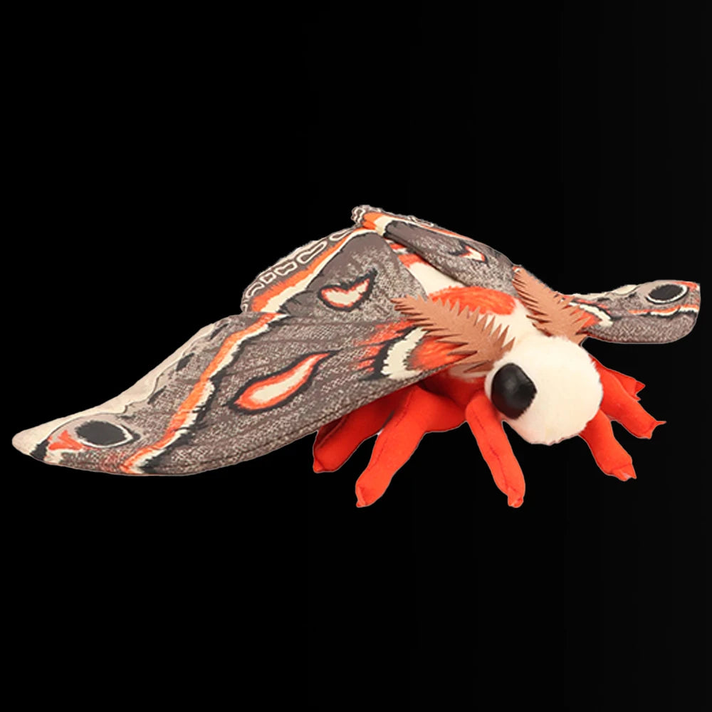 Rosy Maple Moth Plush Toy - Cute Lifelike Silkworm and Luna Moth Stuffed Insect Toy for Kids