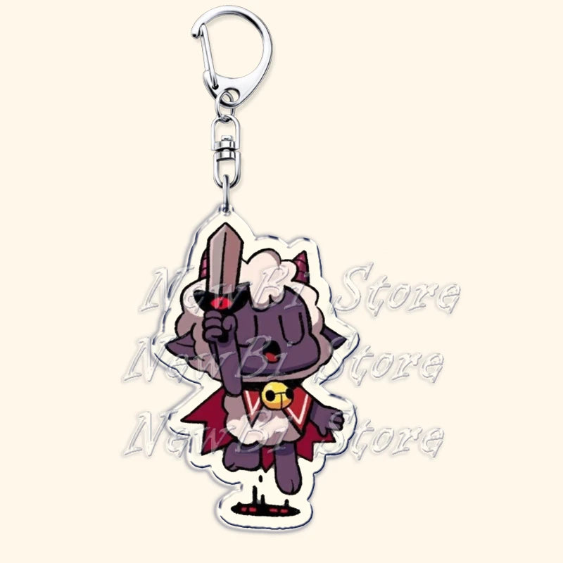 Funny Dark Video Game Sheep Keychain – Cute Lamb & Goat Bag Accessory Gamer Gift