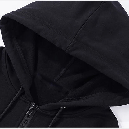 Men's Autumn Zipper Hoodie Jacket – Long Sleeve Loose Fit Casual Streetwear Coat