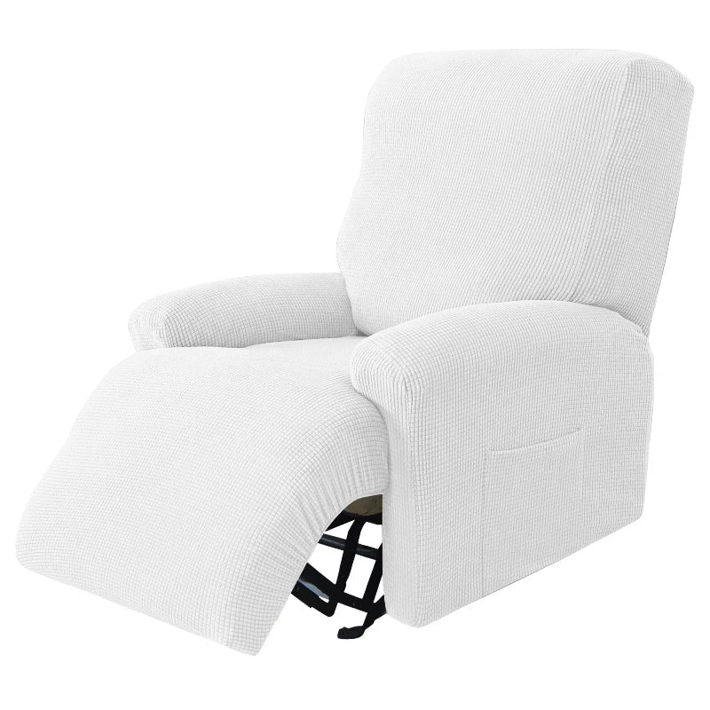 4pcs Recliner Sofa Cover Set - Stretch Spandex Couch Slipcovers with Non-Slip Fit for Armchair & Lazy Chair