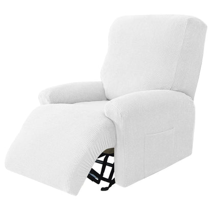 4pcs Recliner Sofa Cover Set - Stretch Spandex Couch Slipcovers with Non-Slip Fit for Armchair & Lazy Chair