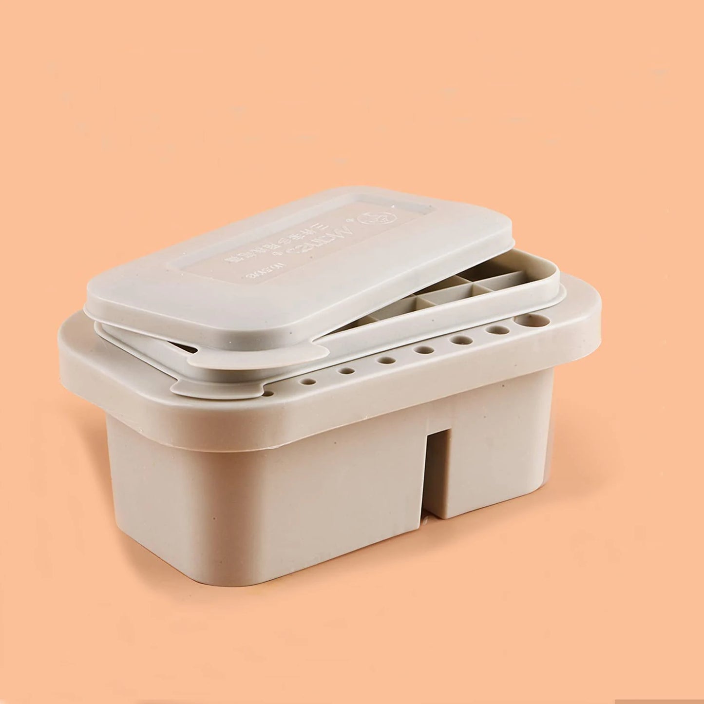 Multifunctional Paint Brush Cleaner: Basin Holder & Organizer with Tray Palette Lid - Includes 2 Art Sponges
