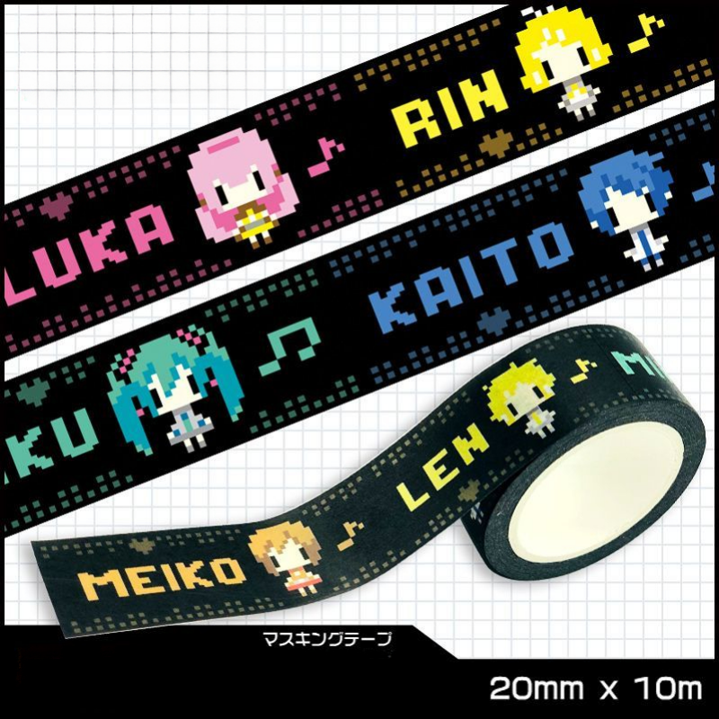 Hatsune Miku Anime Washi Tape — Waterproof Cartoon Paper Tape for Crafts, School Stationery & Gifts