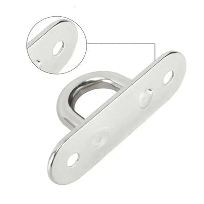 304 Marine Grade Stainless Steel Oval Eye Deck Buckle Staple Set – M5 M6 M8 Fasteners for Boat Shade Sail Mounting