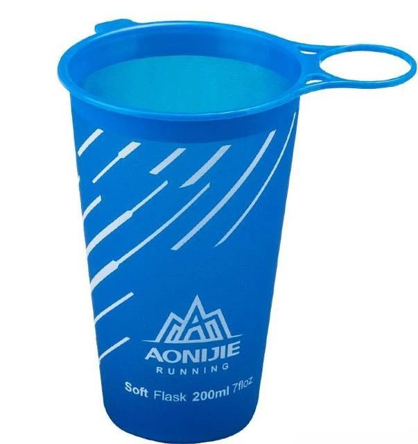 AONIJIE Soft Flask Water Bottle — 250ml/500ml Folding, Collapsible, TPU BPA-Free for Running Hydration Packs, Waist Bags & Vests (SD09/SD10)