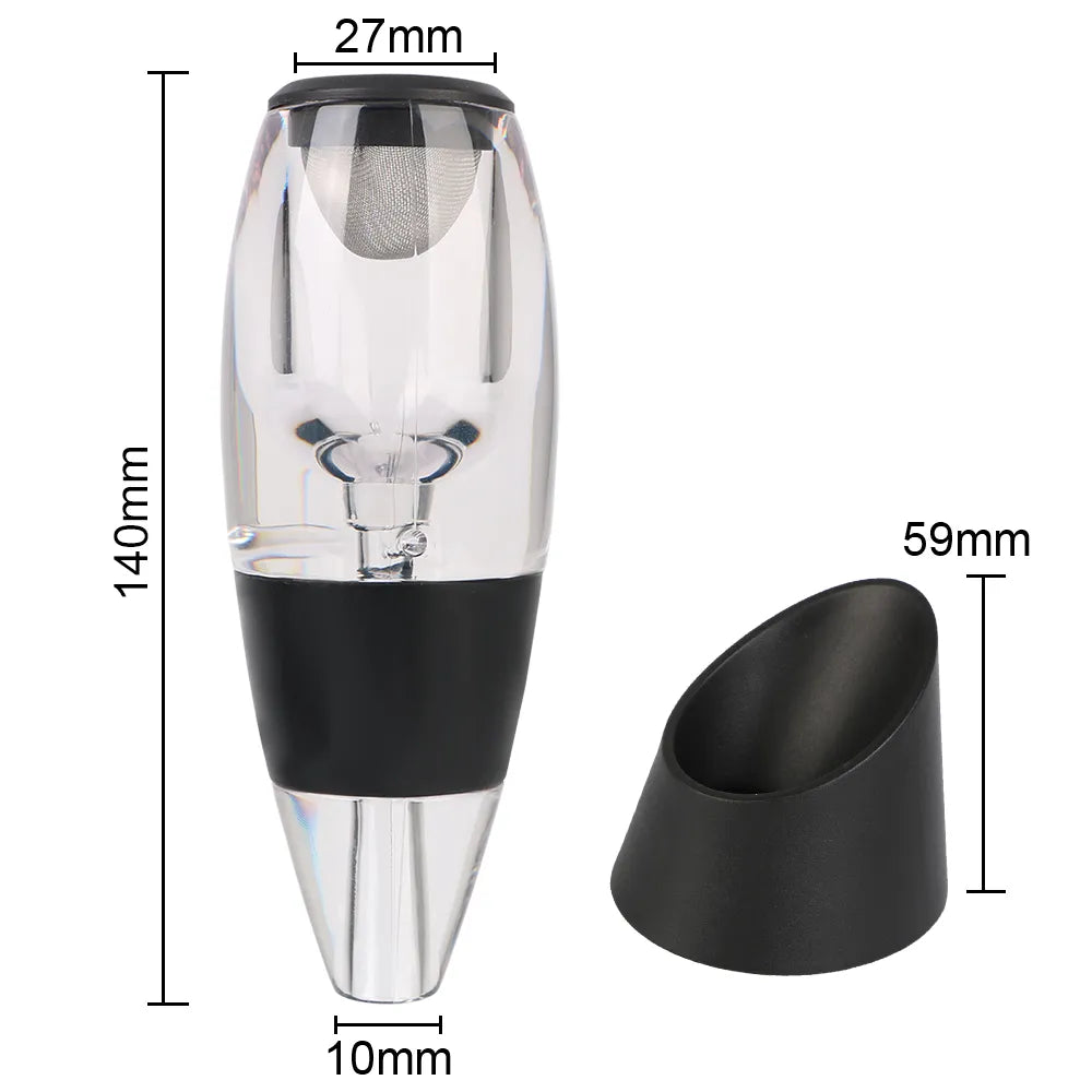 Elevate Your Wine Experience: Professional Wine Decanter with Quick Sobering, Aerator, and Filter Base