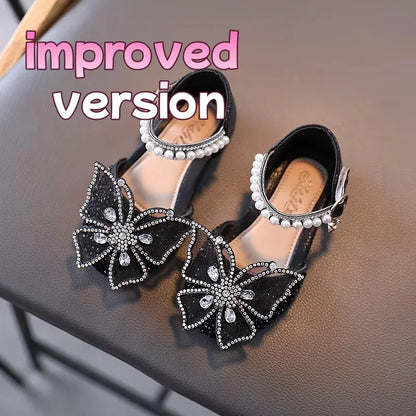 Girls' Princess Sandals - Sequin Rhinestone Bow Flat Shoes for Baby & Kids