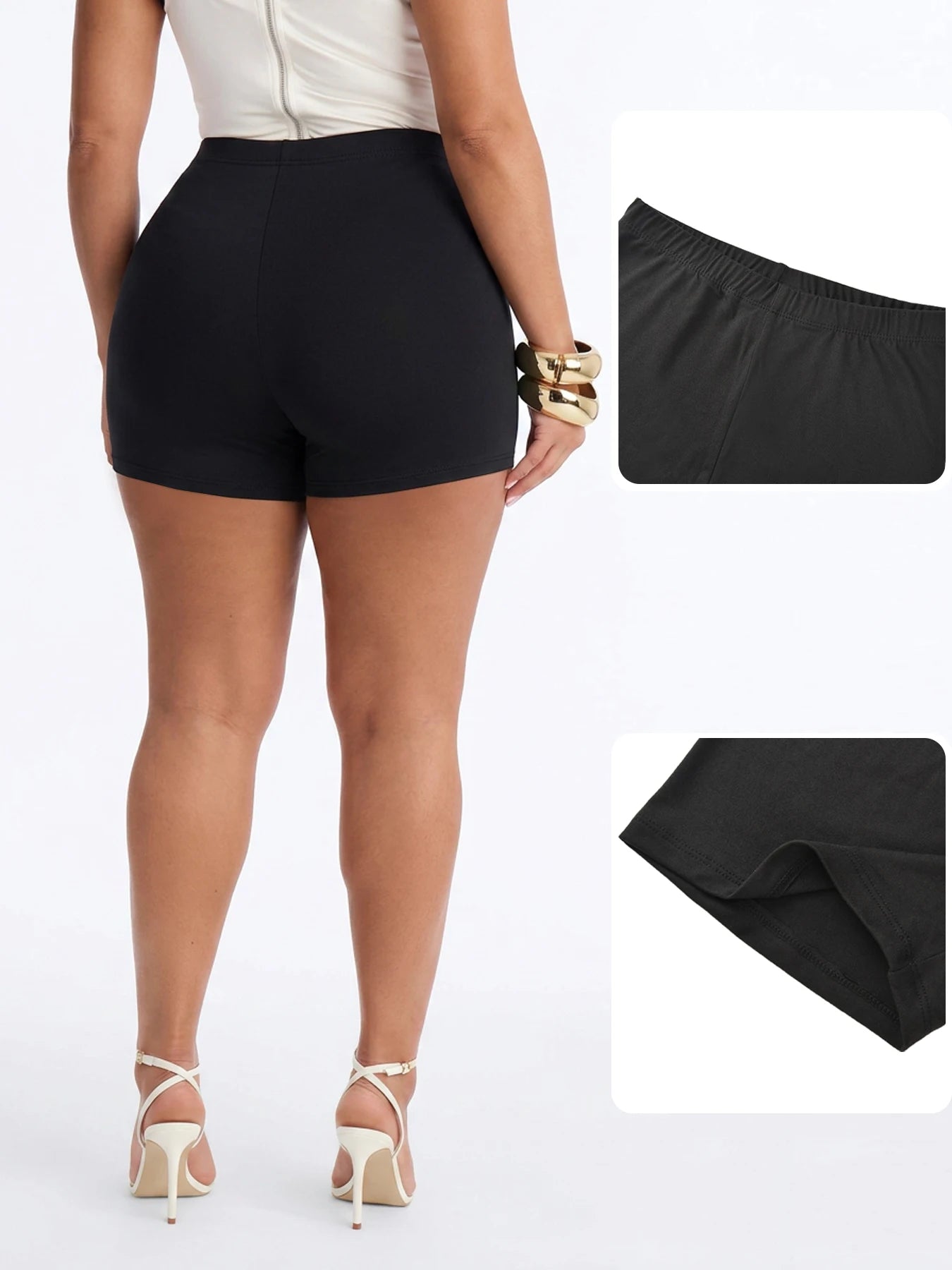 Women’s High Elasticity Biker Shorts – Super Soft Push Up Yoga, Running & Gym Fitness Activewear Shorts