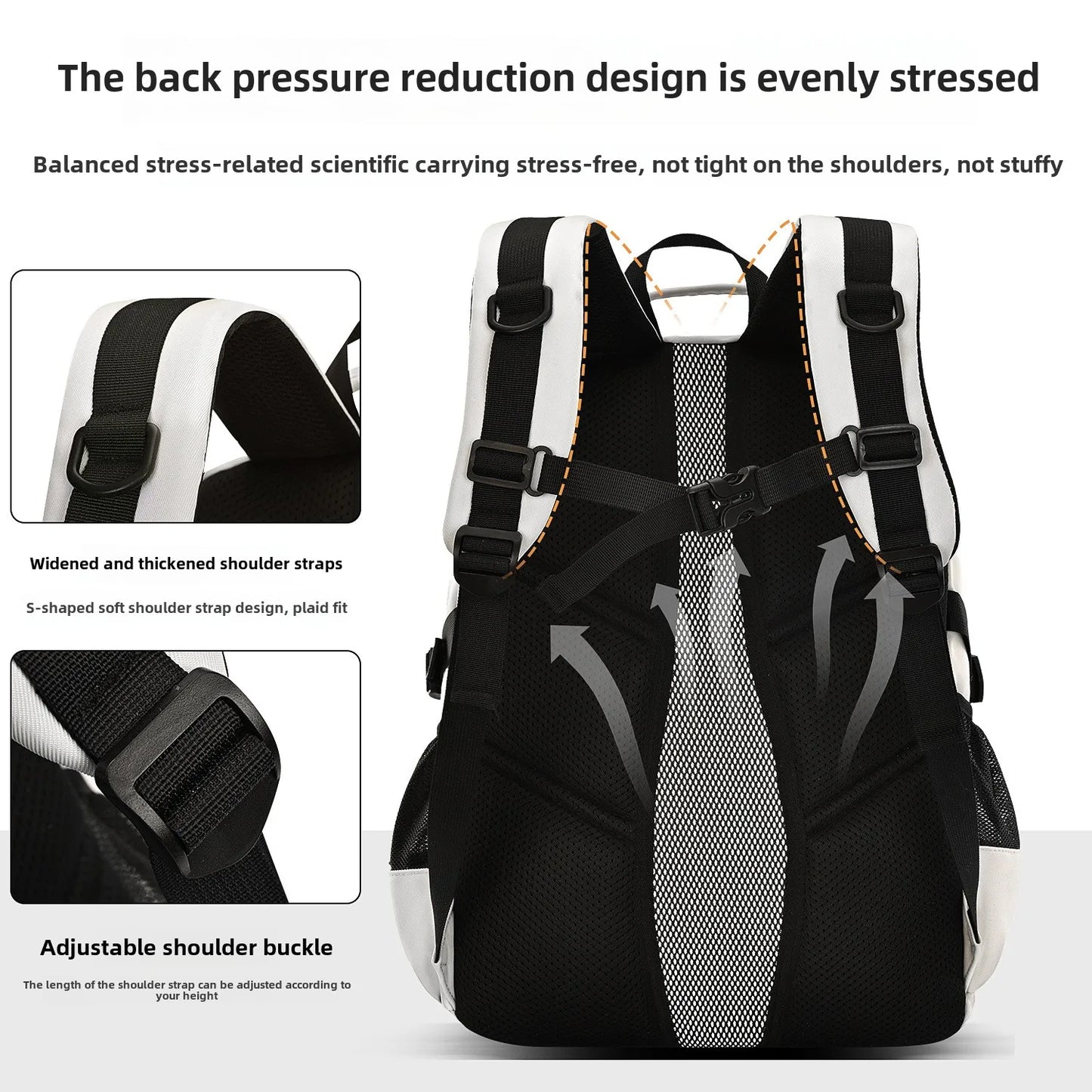 Cool Large Teenage School Backpack for Boys & Girls, Multi-Pocket Student Bookbag for Middle, High School & College