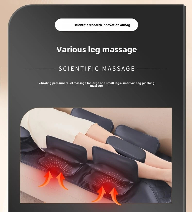 Upgraded Large Area Heated Neck Massager – Vibration Airbag Full Body Massage Mat with Lumbar Traction and Remote Control