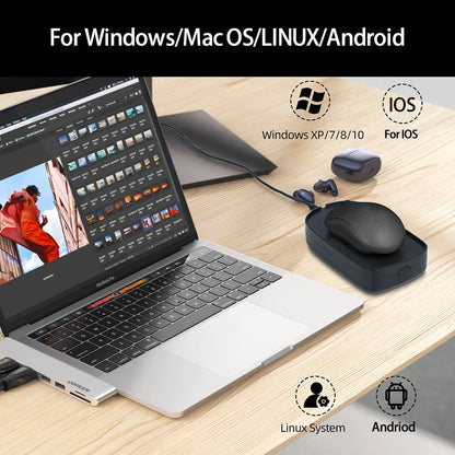 5V 1A Undetectable Mouse Jiggler – Wired & Wireless Mouse Mover for PC, Keeps Computer Active & Awake