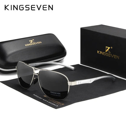 KINGSEVEN Polarized Pilot Sunglasses – UV400 HD Lens Aluminum Frame Photochromic Night Vision Eyewear for Men & Women