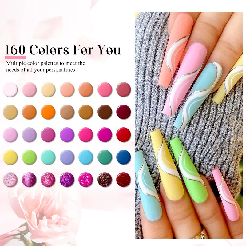 7pc Nail Gel Polish Set – DIY Nail Art Design, Soak Off UV Gel, Long-Lasting Manicure & Painting Gel Vernis Kits for Decoration